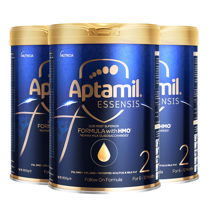 [3罐装 有效期26年3月]原装进口爱他美Essensis奇迹蓝罐HMO婴儿配方宝宝奶粉2段900g