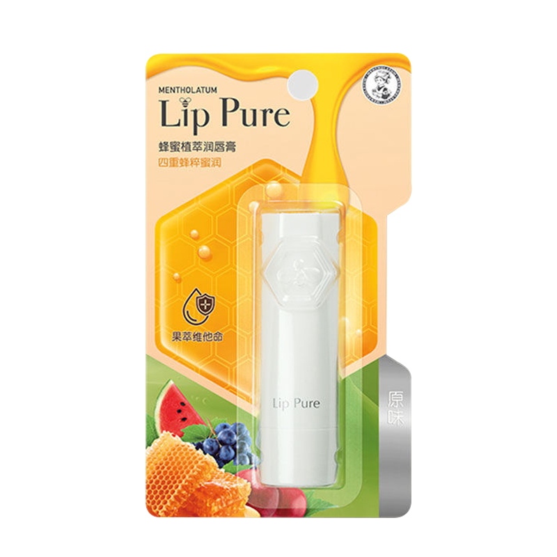 曼秀雷敦蜂蜜植萃润唇膏4g 保湿滋润双唇淡化唇纹