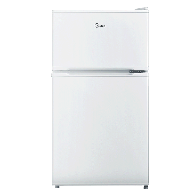 美的(Midea) 88升 小巧身型 双门双温 直冷冰箱家用租房冰箱 办公冰箱 节能省电双门冰箱 小冰箱BCD-88CM