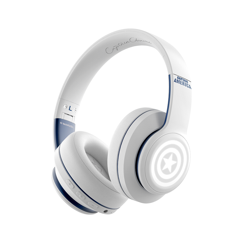 [线下]SC-漫威MR02头戴式蓝牙耳机成品升级款-白色美国队长