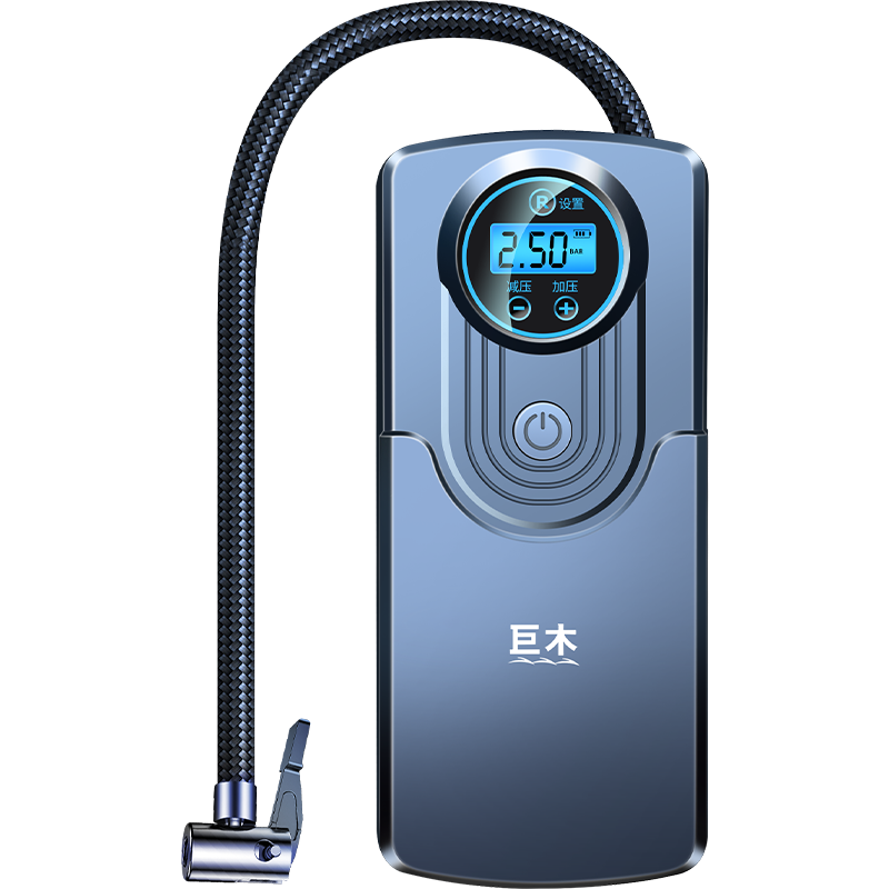 巨木 车载充气泵汽车打气泵无线数显充气宝大功率摩托车自行车电动打气自动充停篮球泳圈通用