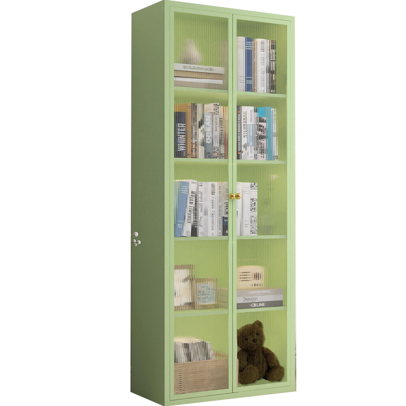 鑫欧驰 奶油风玻璃门柜钢制书柜文件柜置物柜展示柜多种组合