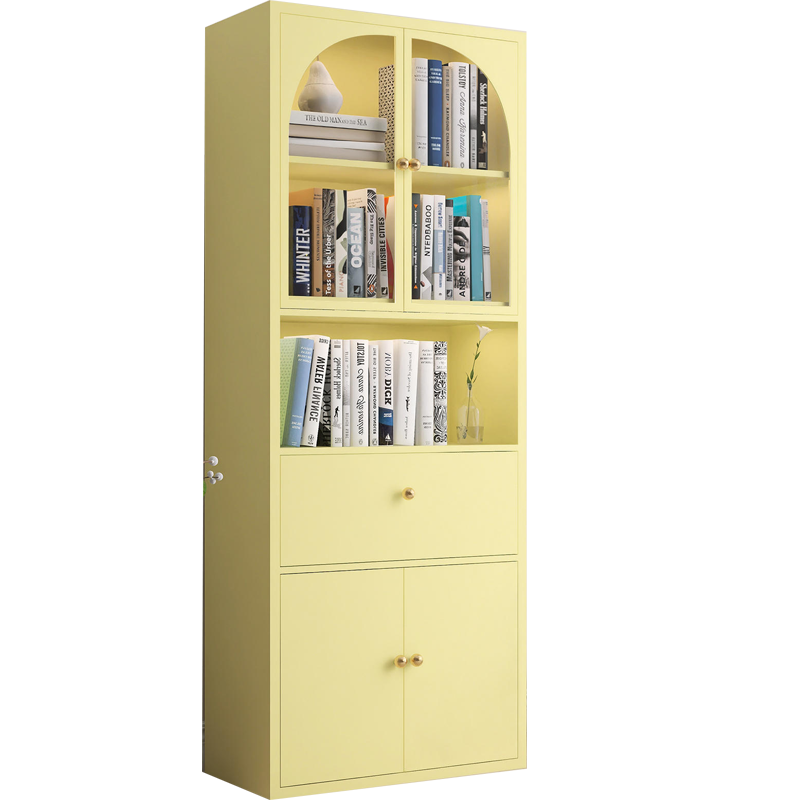 鑫欧驰 奶油风玻璃门柜书柜钢制文件柜带抽屉置物柜展示柜多种组合