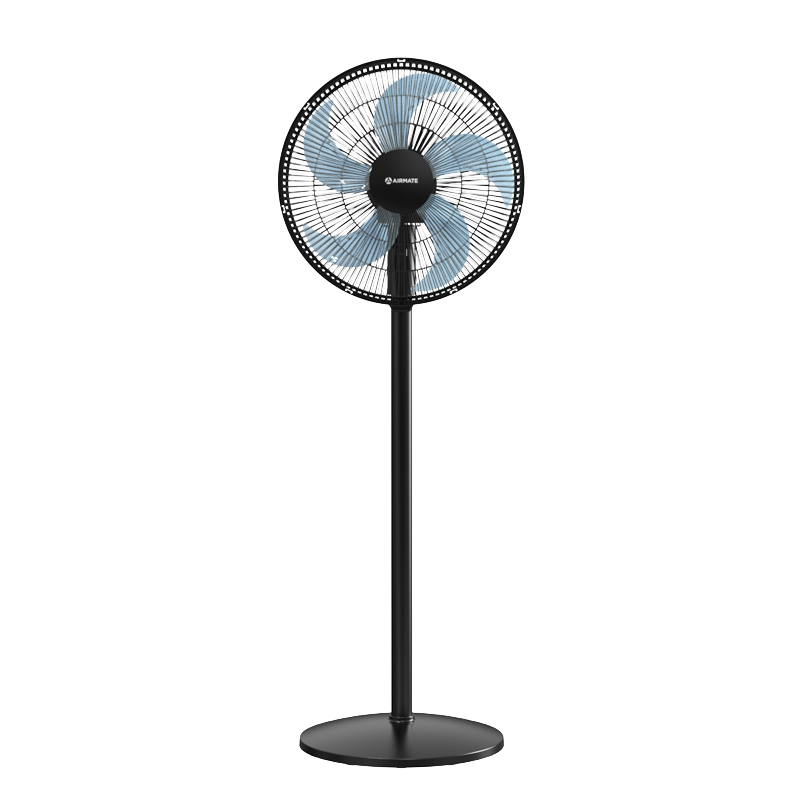 艾美特落地扇16寸台式广角摇头家用电风扇立式五叶风扇宿舍轻音电风扇 机械款 FS40-X80