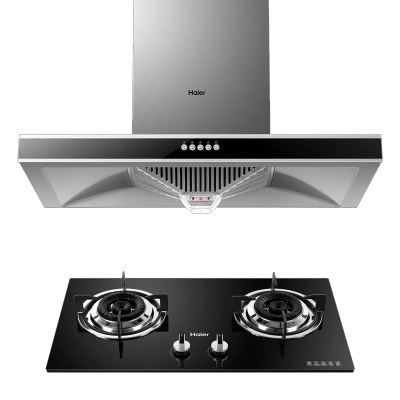 海尔(Haier)欧式抽油烟机烟灶套餐E900T6V+Q235(20Y) 17立方大吸力油烟机+4.0KW液化气灶