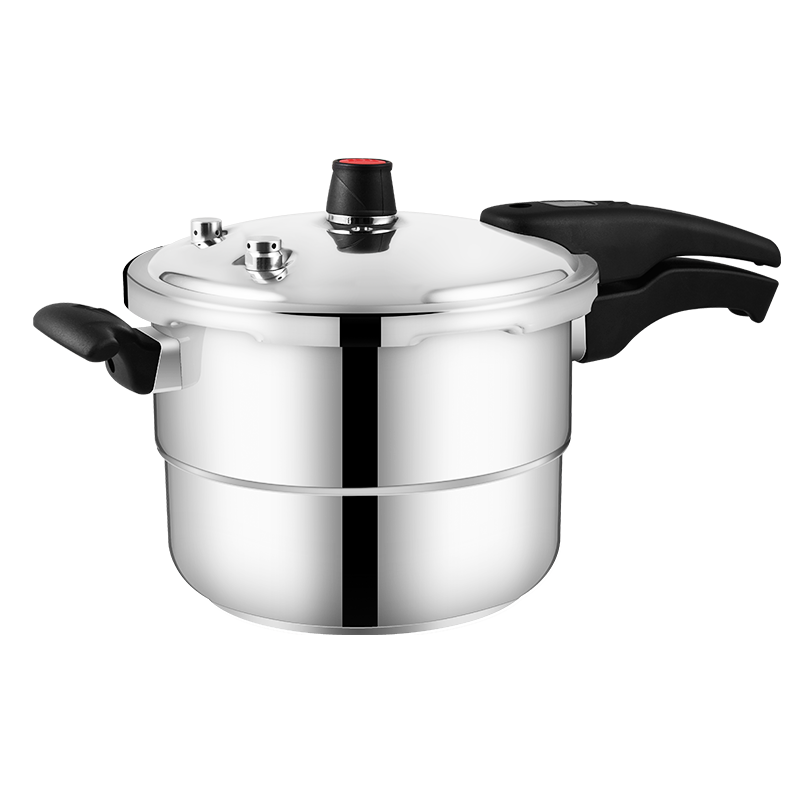 双喜304不锈钢高压锅24cm 6.5L家用电磁炉燃气煤气明火通用小型压力锅多规格锅具 3-6人用 囍 DOUBLESS