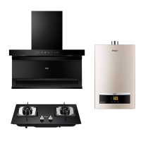 海尔(Haier)顶侧三吸油烟机7字型挥手智控23立方爆炒家用厨房烟灶热三件套烟机+4.2KW天然气灶+16升燃气热水器