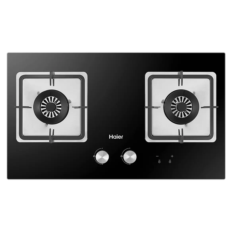海尔(Haier)燃气灶天然气灶具双灶嵌入式台嵌两用5.2KW大火力双炉头定时钢化玻璃瞬燃点火熄火保护 Q2BE51