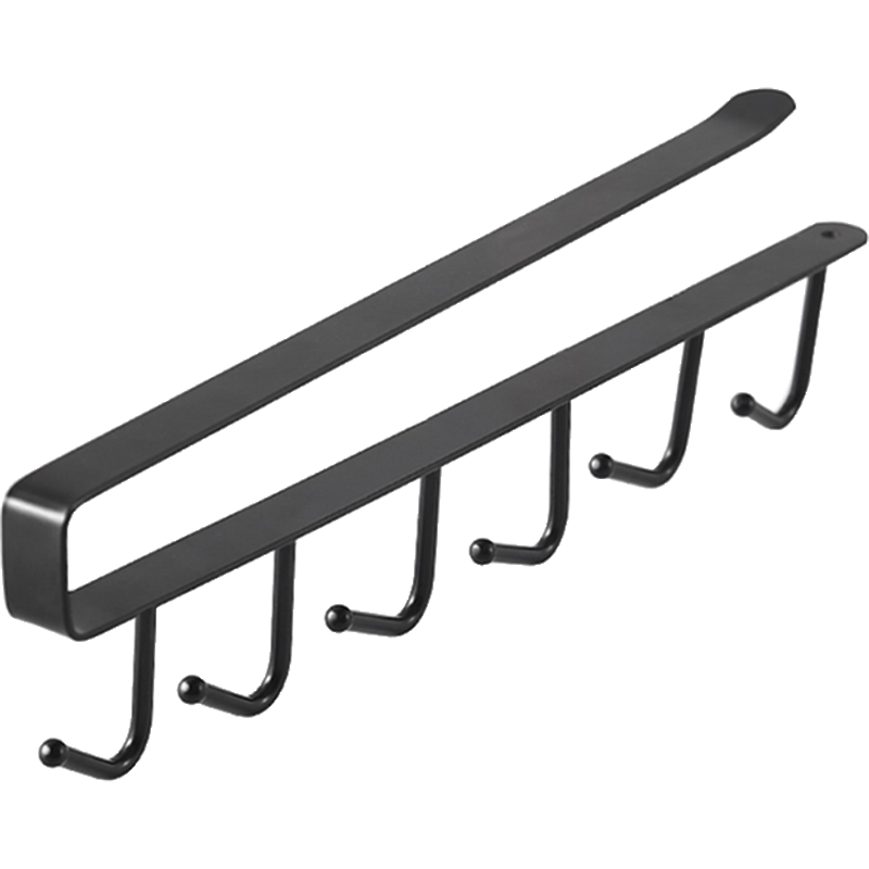 阿斯卡利(ASCARI)居家厨房铁艺橱柜收纳挂架多功能排钩衣柜整理架厨房免钉挂钩_白色2个装