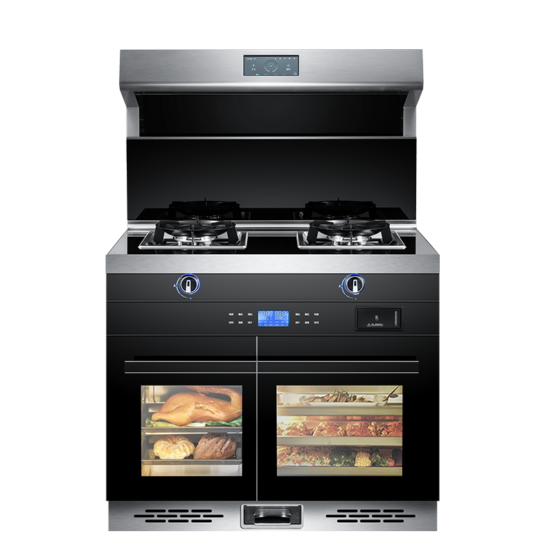 欧诚集成灶蒸烤一体燃气灶上置彩屏下排侧吸式自动清洗独立蒸箱烤箱油烟机燃气灶一体L15 智能彩屏+蒸烤箱