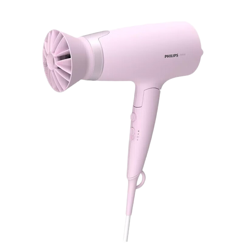 飞利浦(Philips) 电吹风小花筒吹风机家用大功率 负离子吹风筒恒温护发 速干可折叠 BHD388/05