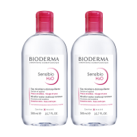 贝德玛(BIODERMA)卸妆水 深层清洁敏感肌温和粉水眼唇部卸妆液 卸妆水粉水舒妍洁肤液500ml两瓶装