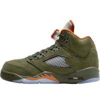 耐克Air Jordan 5 AJ5 军橄榄色高帮复古女款篮球鞋440888-308