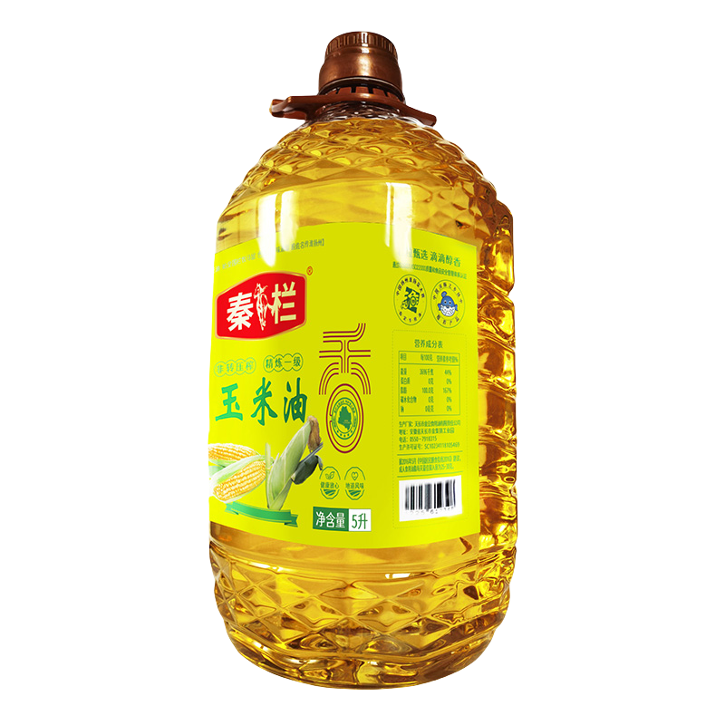 秦栏玉米油非转压榨5L一桶