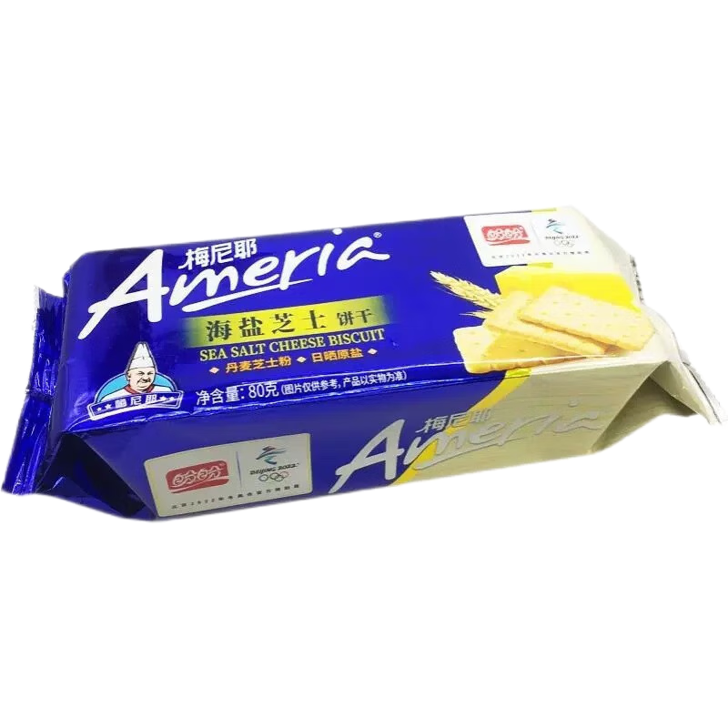 盼盼日式海盐芝士梅尼耶饼干80g代餐零食小吃早餐下午茶