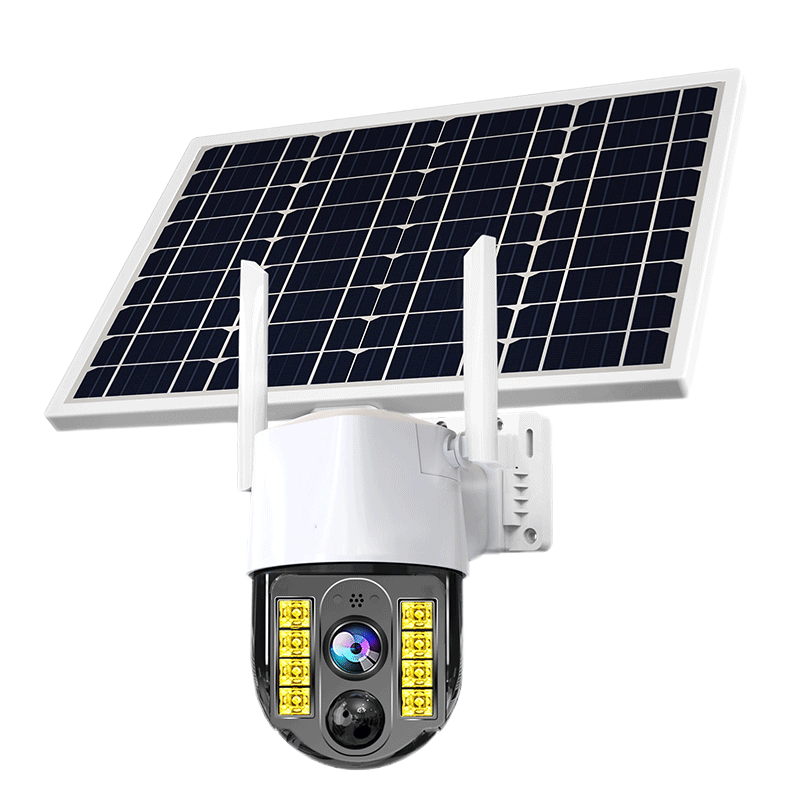 镭威视 4g太阳能摄像头 户外免插电 无电无网络监控器 家用通用手机远程360度全景视野带夜视 监控智能摄像头