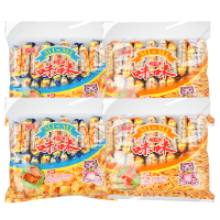 爱尚 膨化食品 虾味720g+蟹味粒720g(,美味薯片零食品大礼包小吃)
