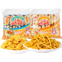 爱尚 膨化食品 虾味20包+蟹味粒20包 共720g(好吃的网红薯片零食品大礼包小吃)