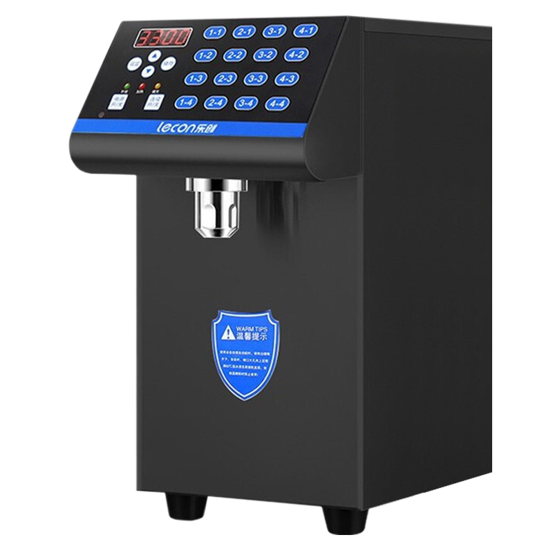 乐创果糖机奶茶店设备全套水吧台专用全自动果糖机定量机 16格-银色