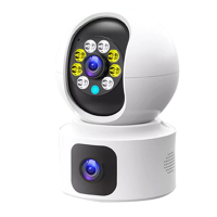 镭威视 无线WiFi 超清双摄摄像头 360度全景带夜视 双向语音 云台旋转室内通用手机远程监控 智能摄像头
