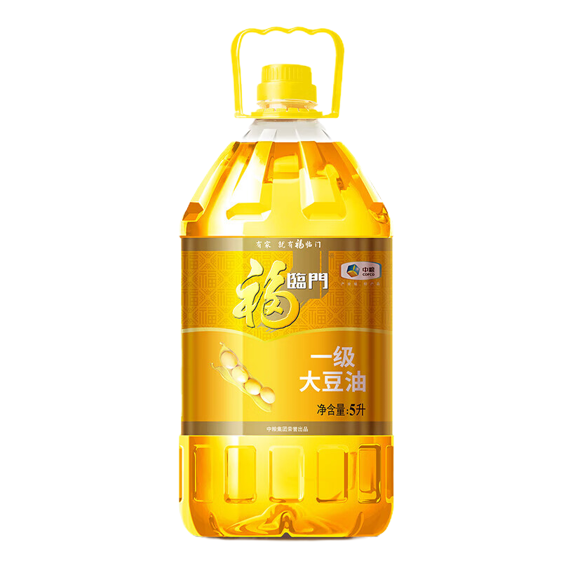 福临门一级大豆油5L食用油家庭装炒菜烹饪中粮出品酥田推荐
