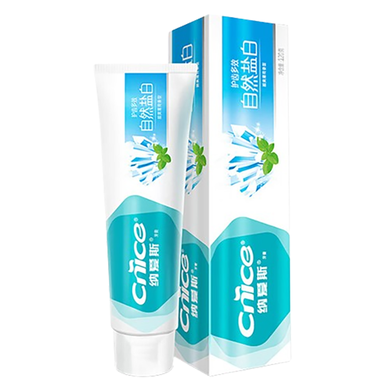 纳爱斯牙膏成人去牙渍烟渍牙龈护理下火护龈成人盐白牙膏120g