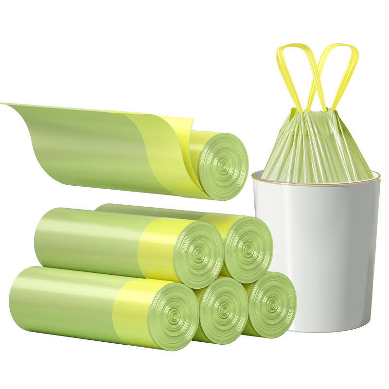 靓涤垃圾袋家用手提式抽绳袋子厨房加厚大号办公室自动收口袋一次性