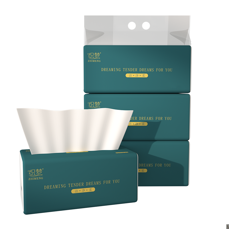 织梦 可湿水抽取式纸面巾5层80抽每包原生木浆抽纸纸巾实惠装餐巾纸家庭装纸抽卫生纸家用母婴可用 1包装