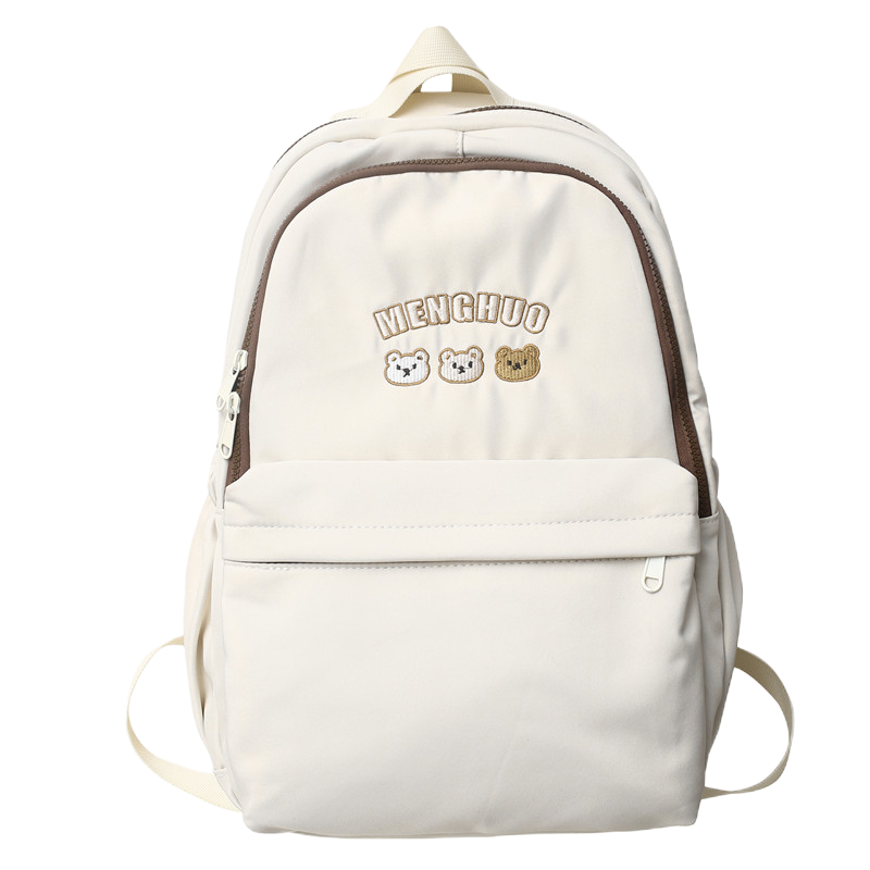 2024日系ins可爱小熊学院风双肩包女 复古少女软妹背包高中初中生书包