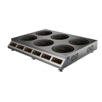 瑞宇牌台式六眼电磁煲仔炉1100*800*210/220V/50HZ/3.5KW*6