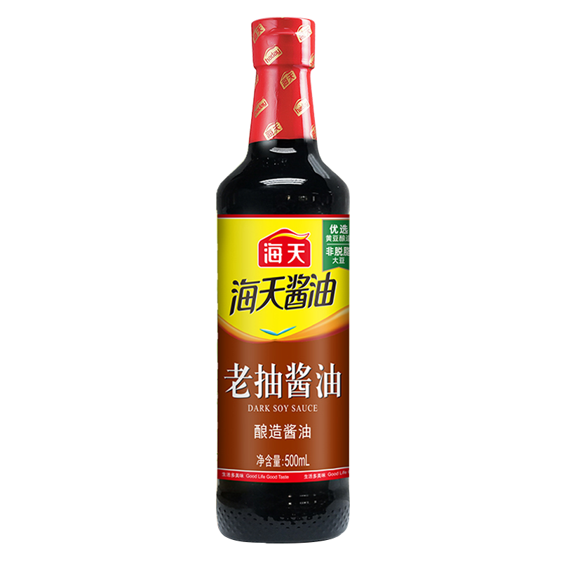 海天老抽酱油500mlPET*2卤肉卤菜红烧炒菜上色调料
