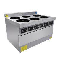 瑞宇牌柜式工程电磁六眼煲仔炉1100*900*800+200/380V/50HZ/3.5Kw*6