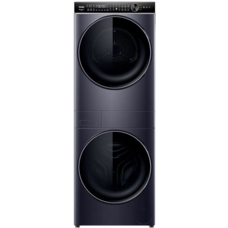 海尔(Haier)叠黛和美H2洗烘套装 10KG精华洗洗衣机双擎热泵烘干机家用 超薄平嵌H9 YF10BLD86BCU1