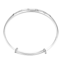周大福珠宝首饰快乐成长儿童925银手镯AB40076 