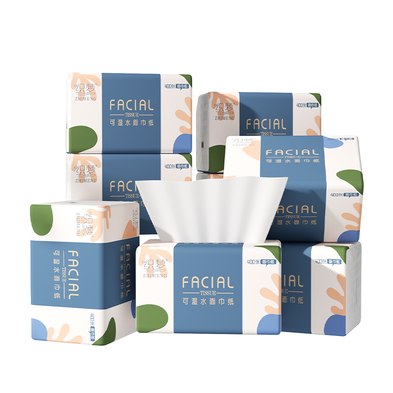 织梦 抽取式纸面巾5层80抽每包原生木浆抽纸实惠装餐巾纸家庭装纸抽卫生纸家用母婴可用 1包装