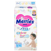 花王(Merries) 纸尿裤大号 婴儿尿不湿L54片(9-14kg)[原装进口]