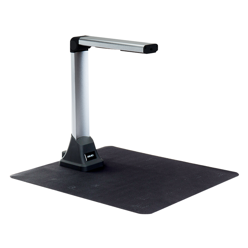 得力GK501高拍仪银色一台装4K高清 教学投影视频展台 书法绘画教学 试卷讲解直播 折叠收纳 轻巧便携