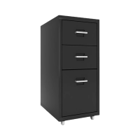办公室文件柜铁皮柜带锁铁柜子储物柜多层小矮柜桌下抽屉柜灰色八抽