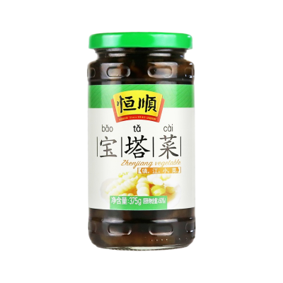 [中华特色]镇江馆 恒顺宝塔菜375g 江苏镇江特产 下饭小菜 腌制泡菜 酱菜 榨菜 华东