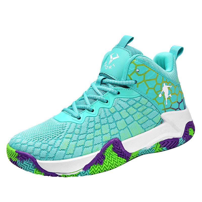 坚马2021夏季新款篮球鞋男有摩擦响声透气飞织青少年高品质比赛球鞋耐磨实战靴