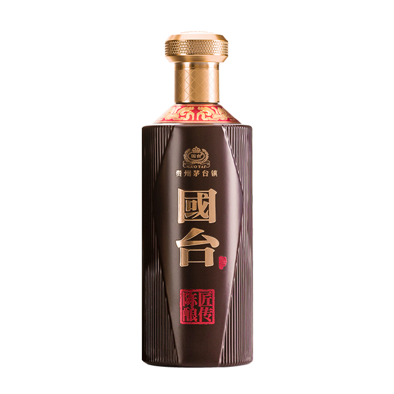 [官方自营]国台 匠传陈酿酒 500ml礼盒装 贵州茅台镇酱香型白酒 53度纯粮食酒 送礼收藏 高端用酒