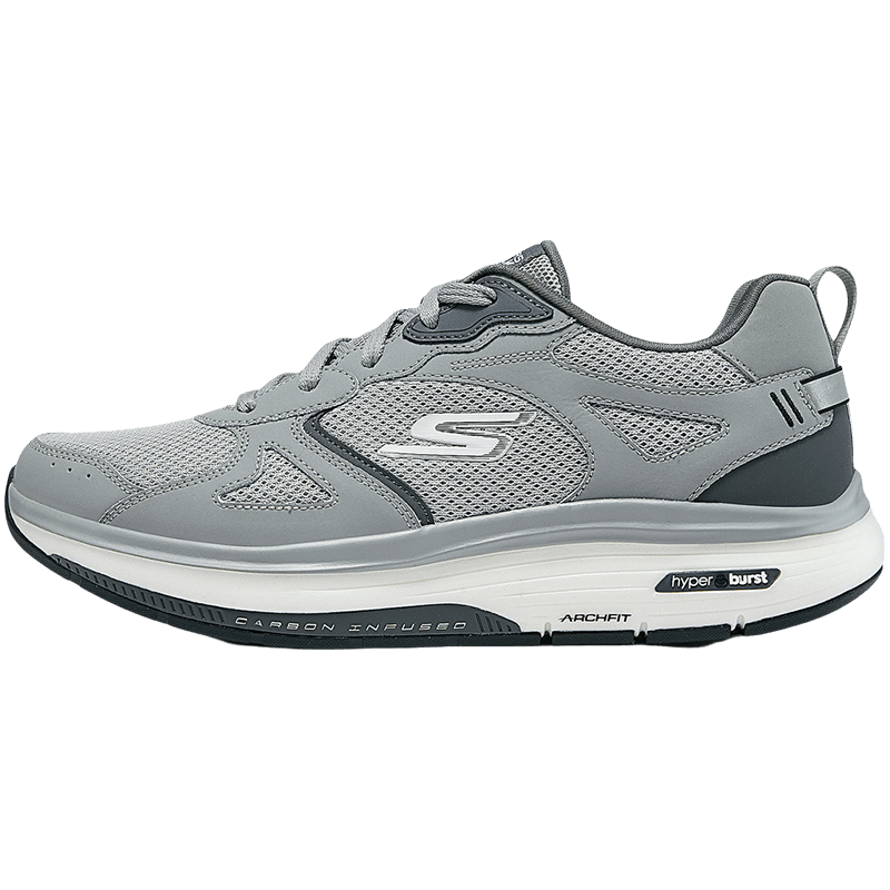 斯凯奇 SKECHERS 男子舒适透气厚底休闲鞋 216455/GRY