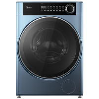 美的元气10公斤滚筒洗衣机无孔除菌洗 COCO元气棒快净2.0超薄纯嵌 多维净水灵活装载炫彩交互屏 石砾青MG100S1