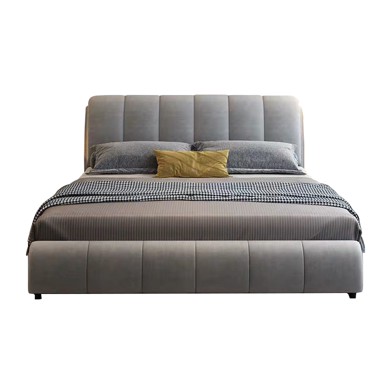 登喜华菲 意式轻奢科技布1.5米床美式主卧床双人床家用储物床欧式大床北欧软包床现代简约小户型婚床套装组合卧室家具床