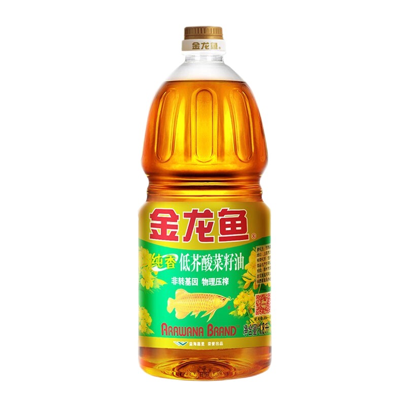 金龙鱼低芥酸菜籽油1.8L小桶装家用非转基因压榨