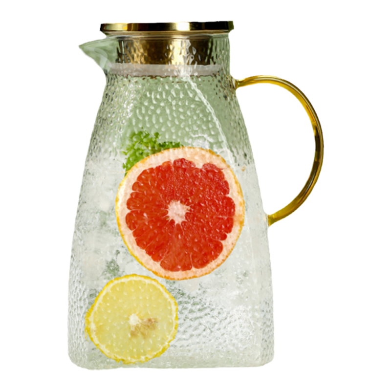 夏季凉水壶家用大容量耐高温防爆玻璃冰箱侧门冷水壶泡茶壶凉水杯