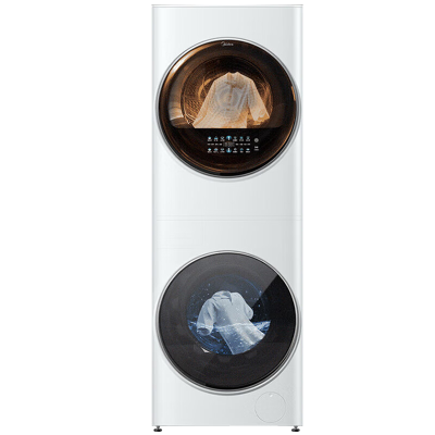 美的(Midea)清风明月[升级款]洗烘套装 10KG滚筒洗衣机全自动+热泵烘干机升级蓝鲸内桶MGH20VE5PRO补贴