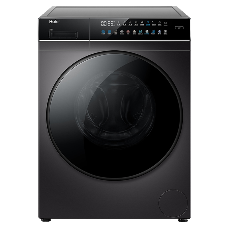 海尔(Haier)10公斤全自动 滚筒洗衣机 直驱变频 晶彩大屏 智能投放 斐雪派克直驱EG100BDC189SU1
