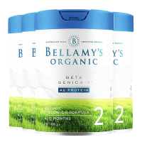 [4罐装 新效期26年6月后]原装进口澳洲贝拉米Bellamy's 白金版有机奶粉2段800g/罐装6-12月富含A2