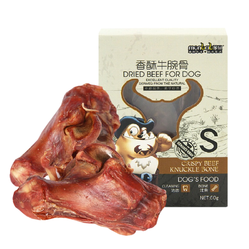 蒙贝牛腕骨(小号)原味 中大型犬零食 磨牙棒 狗真骨头 宠物食品monbab洁齿骨/营养骨/健齿骨